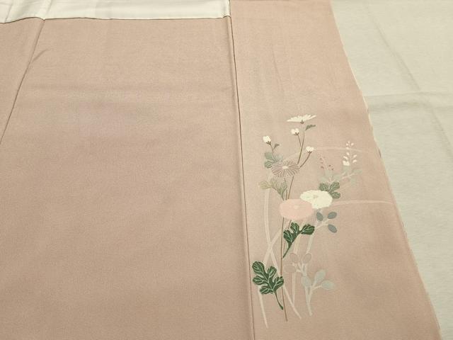 平和屋着物●訪問着 友禅 作家物 草花文 暈し染め 正絹 逸品 未使用 AABK7957fy