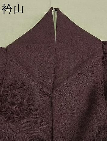 平和屋着物●訪問着 天鵞絨 ビロード 吉祥花文 似せ紫色 正絹 逸品 AABK7960fy