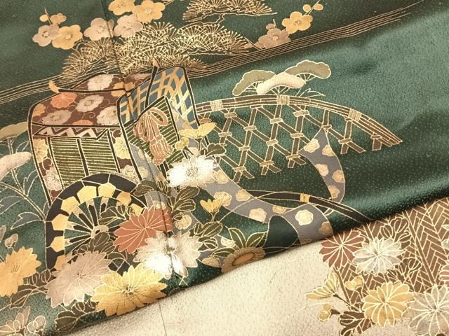 平和屋着物●訪問着 御所車花文 暈し染め 金彩 正絹 逸品 AABK7970fy