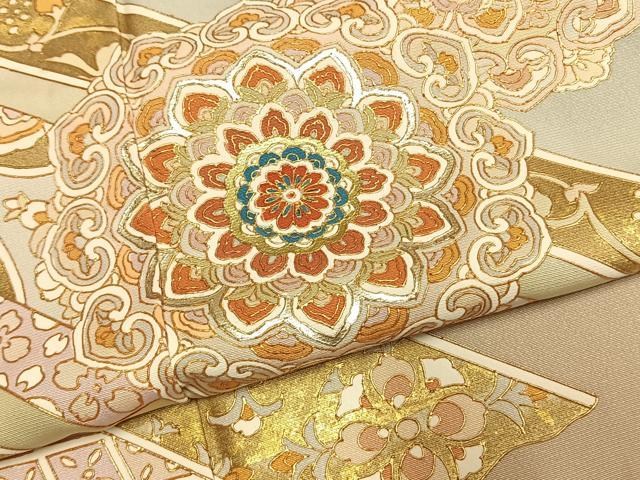 平和屋着物●豪華色留袖 吉祥花文 暈し染め 金銀彩 正絹 逸品 未使用 AABK7974fy