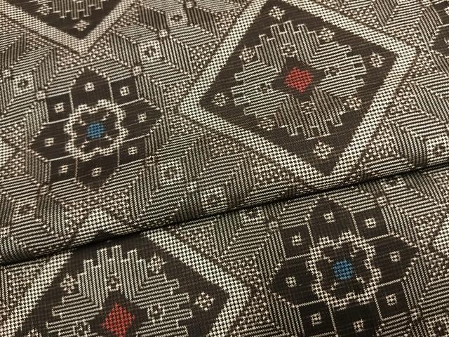 平和屋着物●本場大島紬 龍郷絣 正絹 逸品 未使用 AABK7981fy