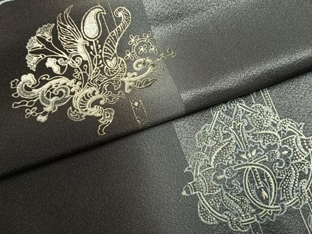 平和屋着物●金彩友禅 卓越技能者・名工・和田光正 訪問着 吉祥花文 暈し染め 銀彩 正絹 逸品 未使用 AABK7983fy