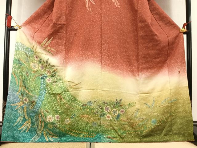 平和屋着物●吉乃一廉 幻の辻が花 訪問着 暈し染め 銀通し地 やまと誂製 ロング丈 正絹 逸品 AABK7985fy