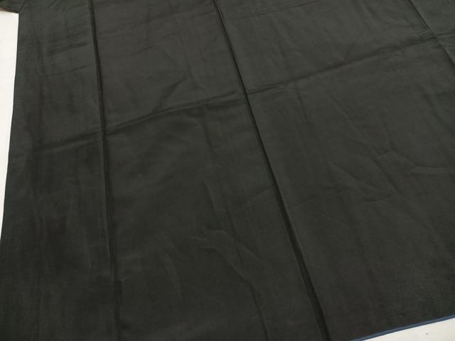平和屋着物●男性 黒紋付 羽織セット 正絹 逸品 AABK7988fy