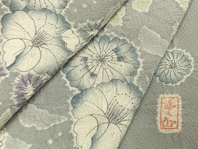 平和屋着物●訪問着 作家物 絞り 辻が花 暈し染め 正絹 逸品 AABK7990fy
