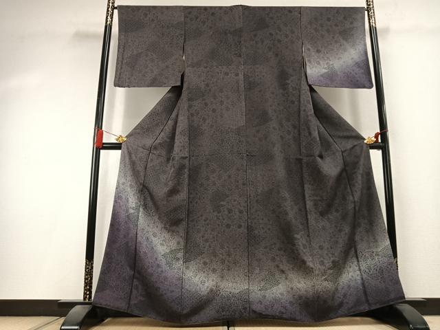 平和屋着物●訪問着 更紗花鳥文 暈し染め 正絹 逸品 AABK8000fy
