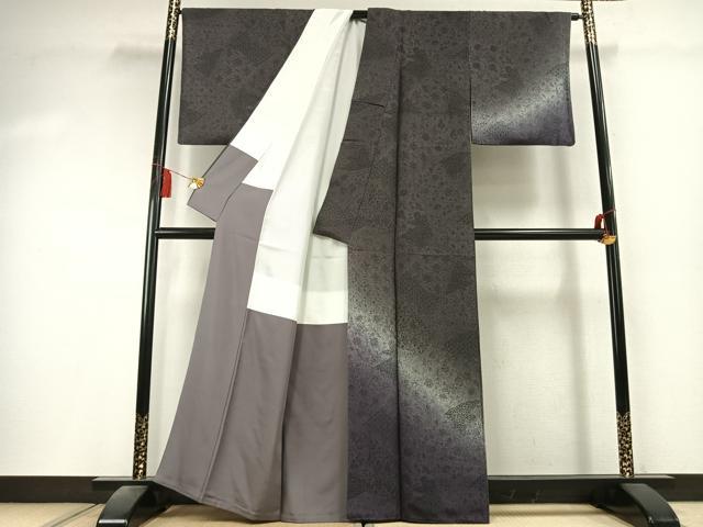平和屋着物●訪問着 更紗花鳥文 暈し染め 正絹 逸品 AABK8000fy