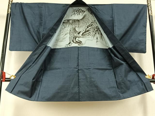 平和屋着物●男性 本場大島紬 アンサンブル 100亀甲 総詰め 正絹 逸品 AABK8002fy