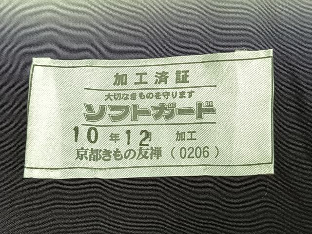 平和屋着物●本場縞大島紬 訪問着 風景文 暈し染め 銀通し地 京都きもの友禅扱い 阿多利謹製 証紙付き 正絹 逸品 AABK8005fy