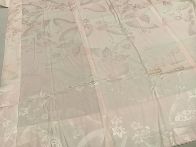 平和屋着物●振袖用長襦袢 無双仕立て 花蝶地紋 暈し染め 正絹 逸品 未使用 AABK8016fy