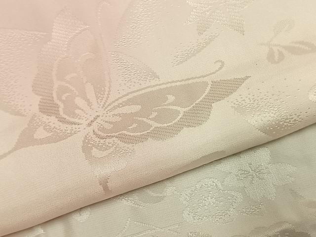 平和屋着物●振袖用長襦袢 無双仕立て 花蝶地紋 暈し染め 正絹 逸品 未使用 AABK8016fy