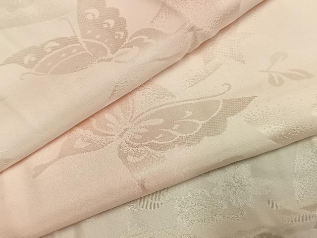 平和屋着物●振袖用長襦袢 無双仕立て 花蝶地紋 暈し染め 正絹 逸品 未使用 AABK8016fy