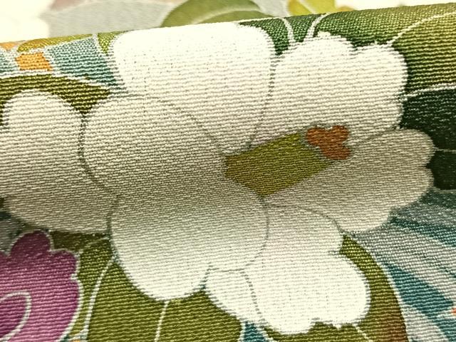 平和屋着物●訪問着 友禅 作家物 枝花文 暈し染め 正絹 逸品 AABK8023fy