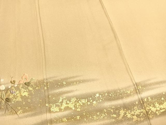 平和屋着物●訪問着 刺繍 草花文 暈し染め 金糸 金彩 やまと誂製 正絹 逸品 AABK8026fy