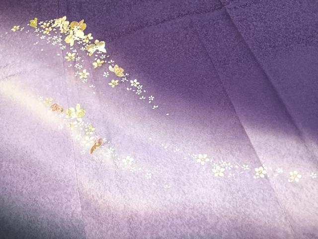 平和屋着物●豪華振袖 舞花文 暈し染め 金銀彩 やまと誂製 正絹 逸品 AABK8034fy