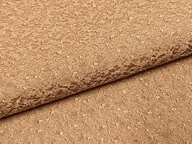 平和屋着物●本草木染作家 瑞寶 色無地 紋意匠 ときがら茶色 正絹 逸品 AABK8036fy
