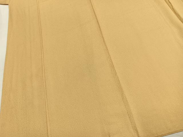 平和屋着物●上質な色無地 紋意匠 玉蜀黍色 正絹 逸品 AABK8037fy