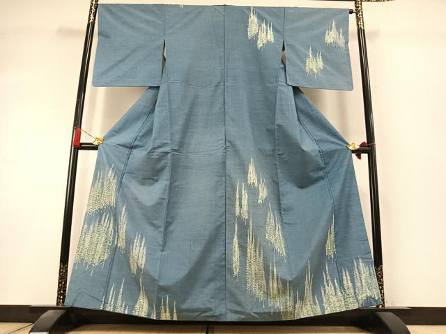 平和屋着物●訪問着 紬地 樹林文 正絹 逸品 AABK8038fy