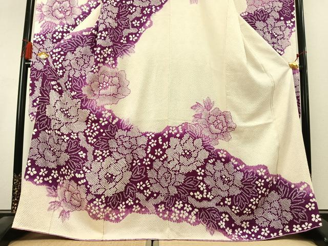 平和屋着物●豪華振袖 総絞り 草花文 暈し染め 正絹 逸品 AABK8061fy