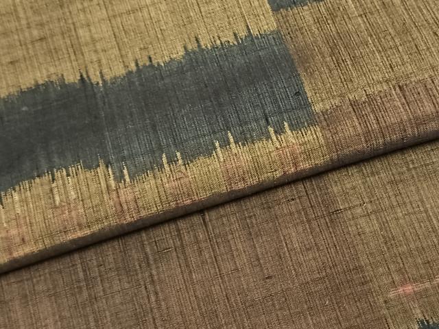 平和屋着物●上質な紬 市松文様 正絹 逸品 AABK8080fy