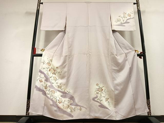 平和屋着物●訪問着 花蝶文 暈し染め 金銀彩 正絹 逸品 AABK8086fy