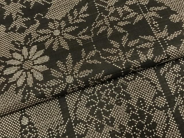平和屋着物●本場大島紬 7マルキ 草花文 正絹 逸品 AABK8087fy