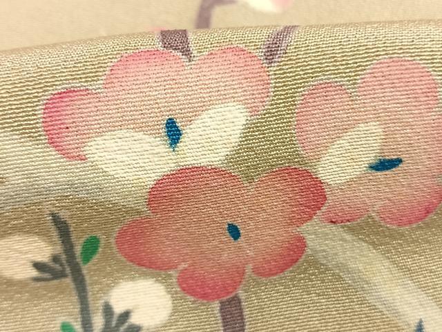 平和屋着物●訪問着 友禅 作家物 枝梅松文 正絹 逸品 AABK8088fy