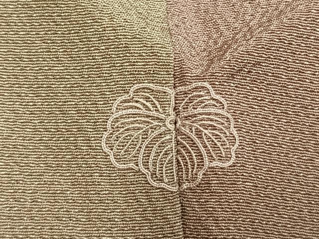 平和屋着物●染色作家 斉藤三才 小紋 霞文 暈し染め 反端付き 正絹 逸品 AABK8107fy