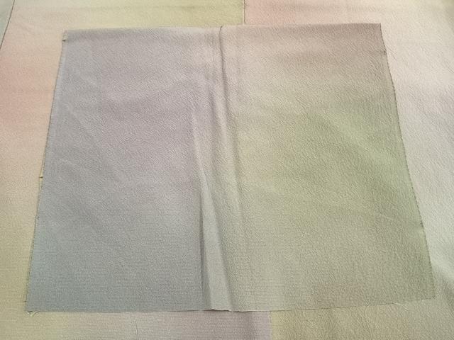 平和屋着物●染色作家 斉藤三才 小紋 霞文 暈し染め 反端付き 正絹 逸品 AABK8107fy