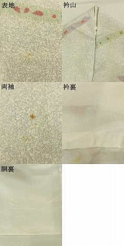 平和屋着物●京友禅の第一人者 松井青々 小紋 幾何学花文 金彩 正絹 逸品 AABK8116fy