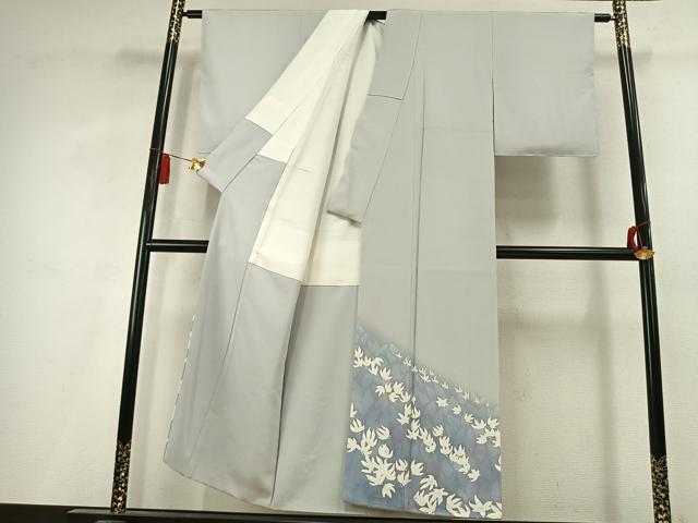 平和屋着物●染色作家 寺島利男 訪問着 舞花文 暈し染め 正絹 逸品 AABK8119fy