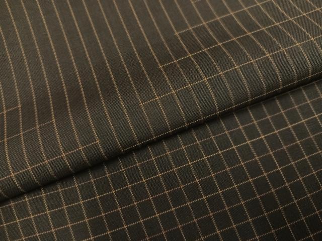 平和屋着物●本場縞大島紬 格子 伊勢丹扱い 正絹 逸品 AABK8122ph