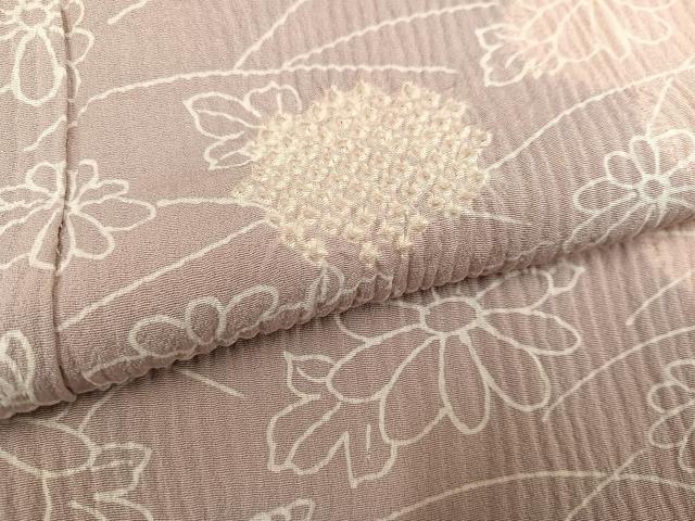 平和屋着物●訪問着 絞り 草花文 暈し染め 正絹 逸品 AABK8125ph