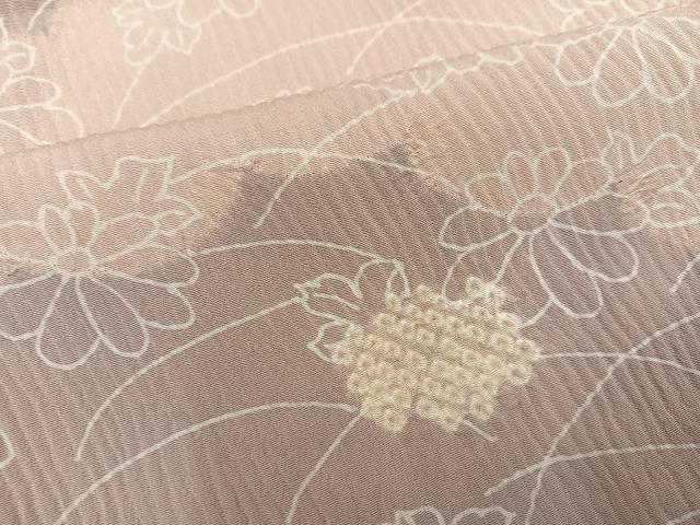 平和屋着物●訪問着 絞り 草花文 暈し染め 正絹 逸品 AABK8125ph