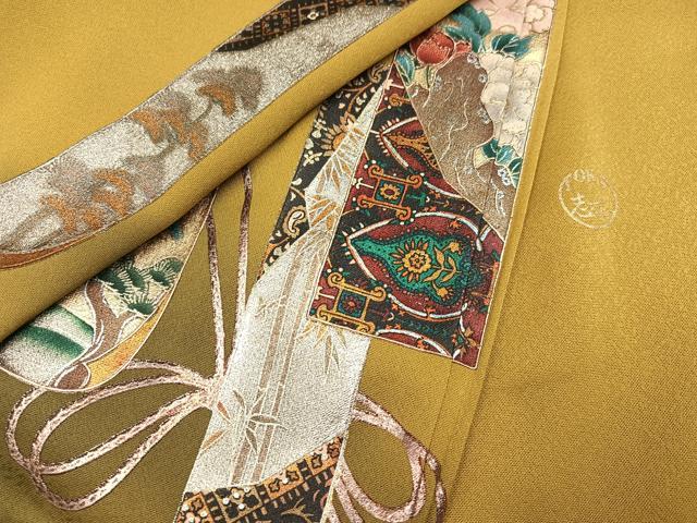 平和屋着物●TOKI志すい キモノモードオリジナルブランド 訪問着 草花文 暈し染め 金銀彩 正絹 逸品 未使用 AABK8131ph