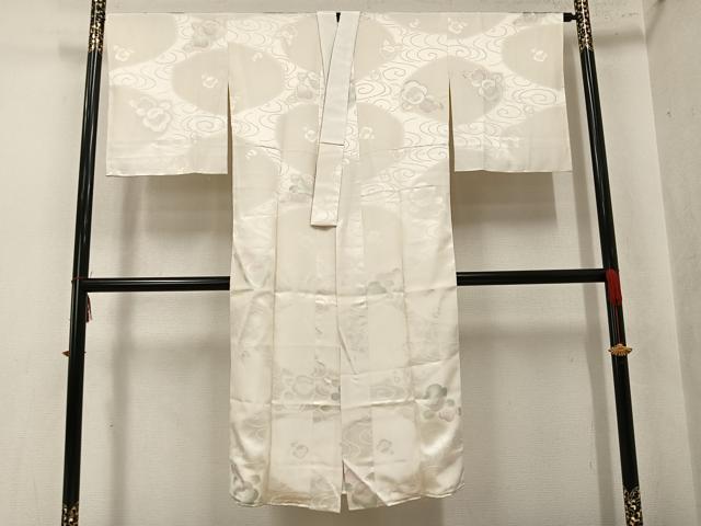 平和屋着物●長襦袢 袷 地紋起こし 花の詩 梅地紋 暈し染め 正絹 逸品 未使用 AABK8143ph