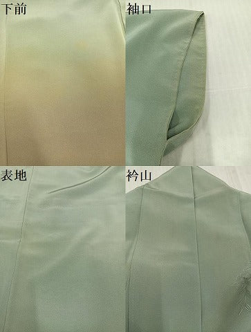 平和屋着物●中国三大刺繍 汕頭刺繍 スワトウ刺繍 訪問着 総刺繍 草花文 暈し染め 正絹 逸品 AABK8144ph