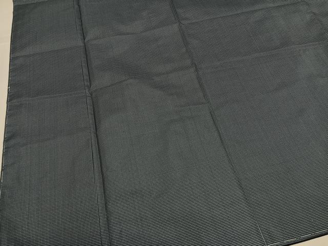 平和屋着物●男性 大島紬 アンサンブル 格子 反端付き 正絹 逸品 未使用 AABK8152ph