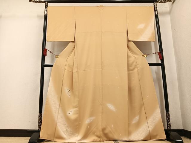 平和屋着物●訪問着 刺繍 舞葉文 暈し染め 金彩 正絹 逸品 AABK8156ph