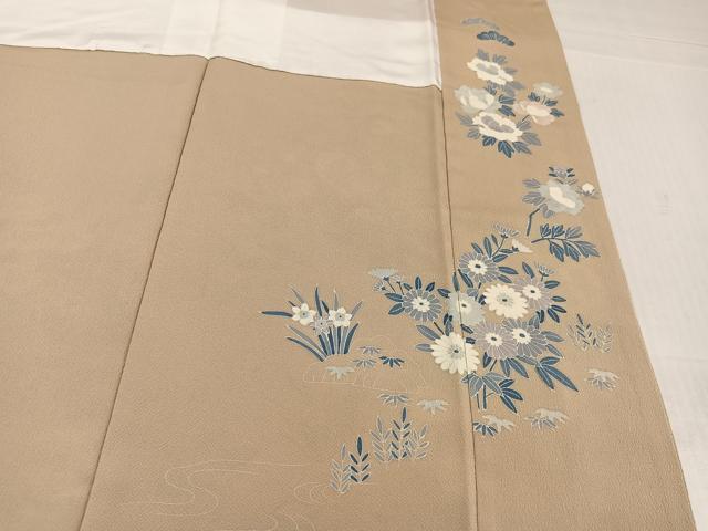 平和屋着物●豪華色留袖 友禅 鴛鴦枝花文 正絹 逸品 AABK8157ph