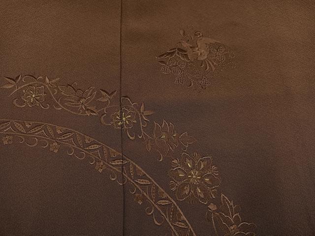 平和屋着物●中国三大刺繍 汕頭刺繍 スワトウ刺繍 訪問着 総刺繍 花鳥文 暈し染め 正絹 逸品 AABK8169ph