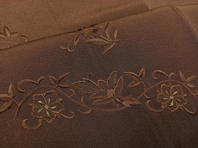 平和屋着物●中国三大刺繍 汕頭刺繍 スワトウ刺繍 訪問着 総刺繍 花鳥文 暈し染め 正絹 逸品 AABK8169ph