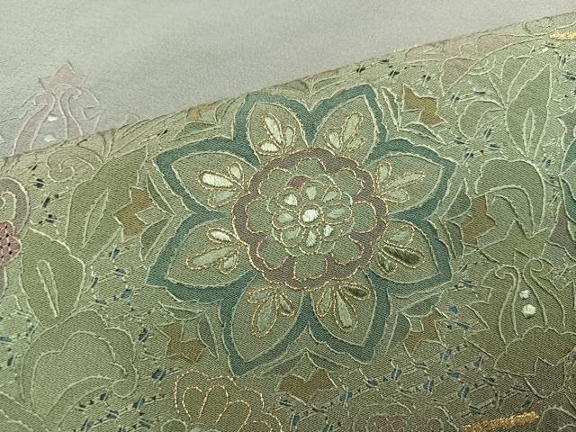 平和屋着物●中国三大刺繍 汕頭刺繍 スワトウ刺繍 訪問着 総刺繍 草花文 暈し染め 正絹 逸品 AABK8172ph