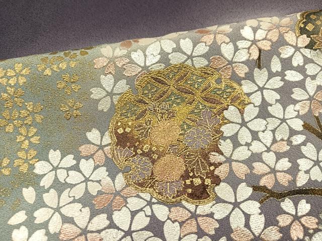 平和屋着物●豪華色留袖 駒刺繍 雪輪花文 暈し染め 金銀彩 正絹 逸品 AABK8173ph