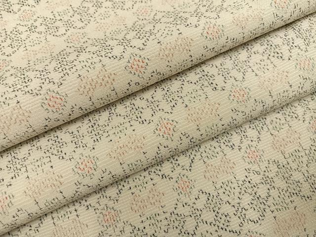 平和屋着物●本塩沢 幾何学文様 正絹 逸品 AABK8174ph