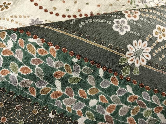 平和屋着物●訪問着 絞り 雪輪飾花文 暈し染め 金彩 正絹 逸品 AABK8184ph