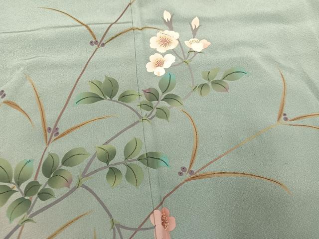 平和屋着物●訪問着 作家物 草花文 暈し染め 鈴乃屋扱い 正絹 逸品 AABK8197ph