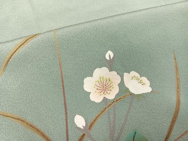 平和屋着物●訪問着 作家物 草花文 暈し染め 鈴乃屋扱い 正絹 逸品 AABK8197ph
