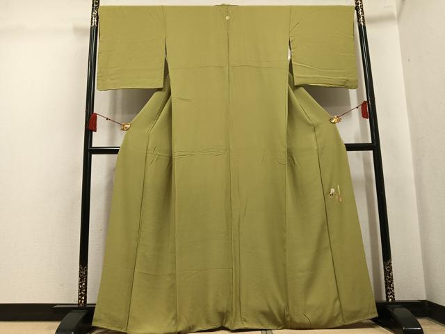 平和屋着物●本草木染作家 瑞鳳 色無地 木蘭色 鈴乃屋扱い 正絹 逸品 AABK8199ph