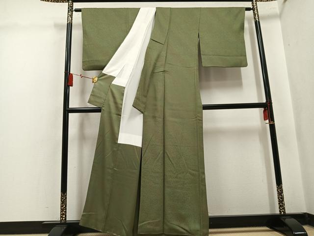 平和屋着物●上質な小紋 霞地紋 正絹 逸品 AABK8206ph